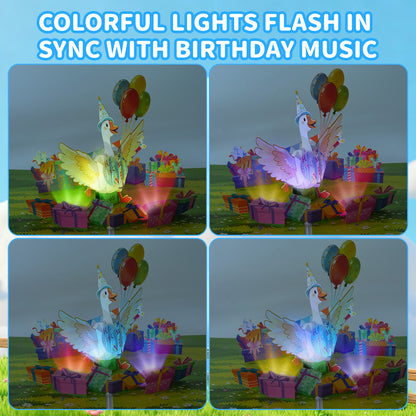 Party Goose Music & Lights Pop-Up Birthday Card
