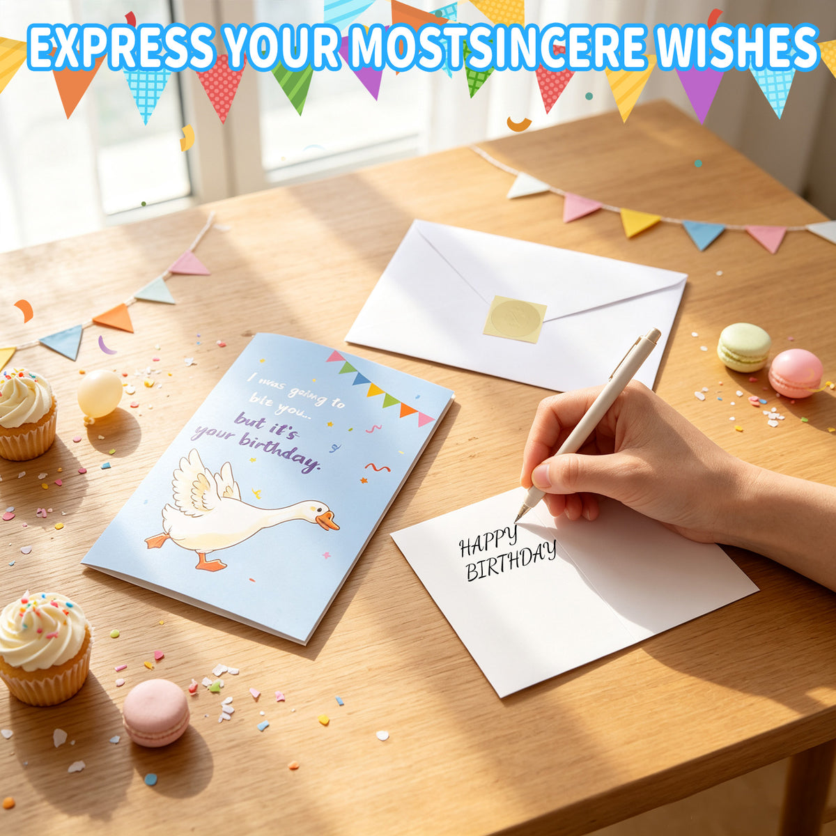Party Goose Music & Lights Pop-Up Birthday Card