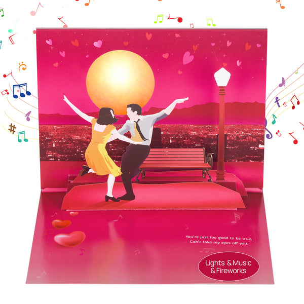 Lights and Music Pop Up Anniversary Card