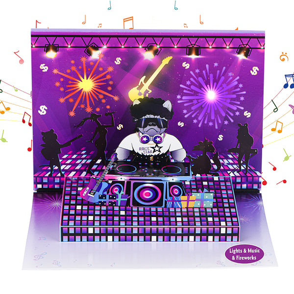 DJ Bulldog Personalized and Musical Birthday Card