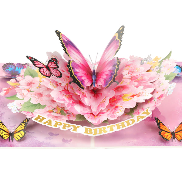 3D Butterfly Flower | Pop Up Birthday Card