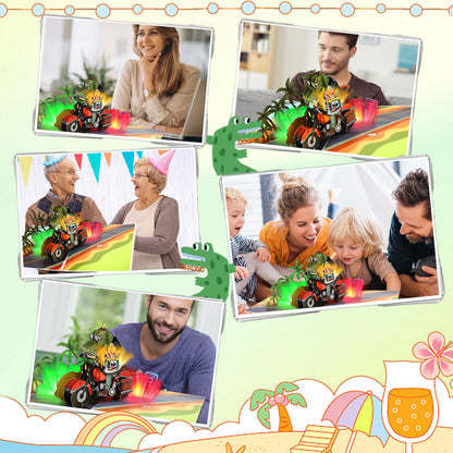 Crocodile Motorbike Blow-to-Celebrate Birthday Card