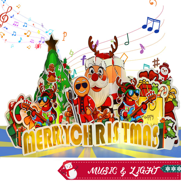 Hip Hop Christmas | 3D Pop Up Christmas Card with Music & Lights