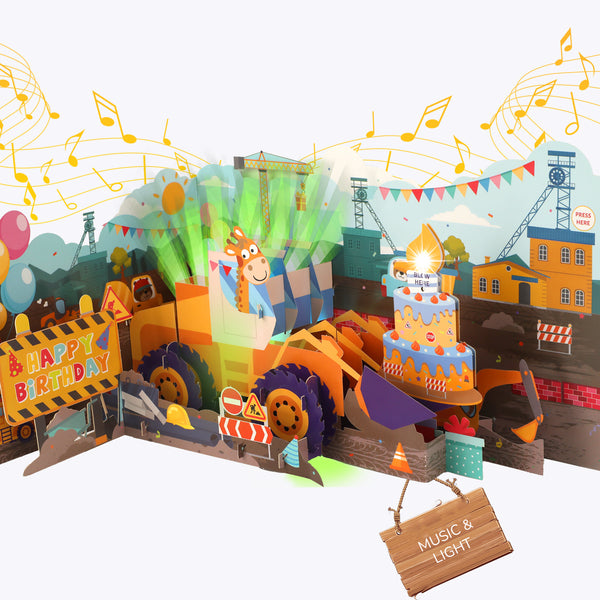 Musical Birthday Cards, Music and Lights Birthday Cards for Girls, Boys
