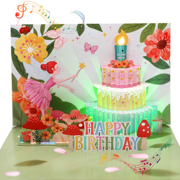 Birthday Card, Music Pop Up Birthday Cards, Blow Out Candles Birthday Cards, Pop Up Cards Playing Birthday Music