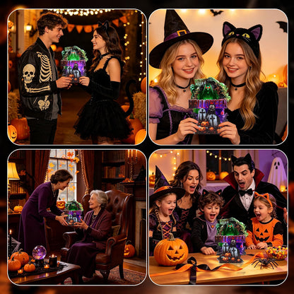 Grim Reaper Graveyard Music & Lights Pop-Up Halloween Card